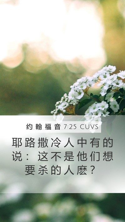 约 翰 福 音 7:25 CUVS Bible Verse Image