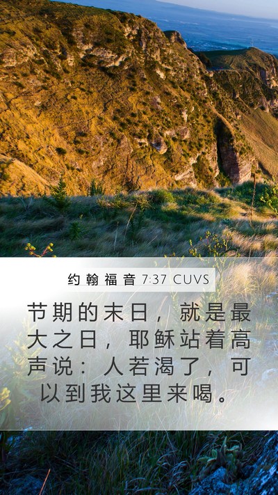 约 翰 福 音 7:37 CUVS Bible Verse Image