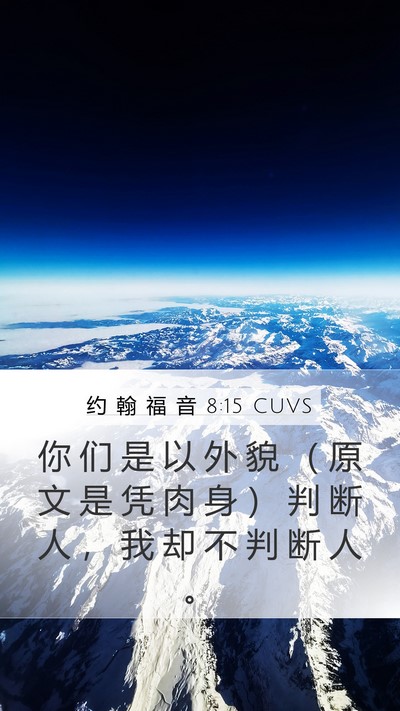 约 翰 福 音 8:15 CUVS Bible Verse Image