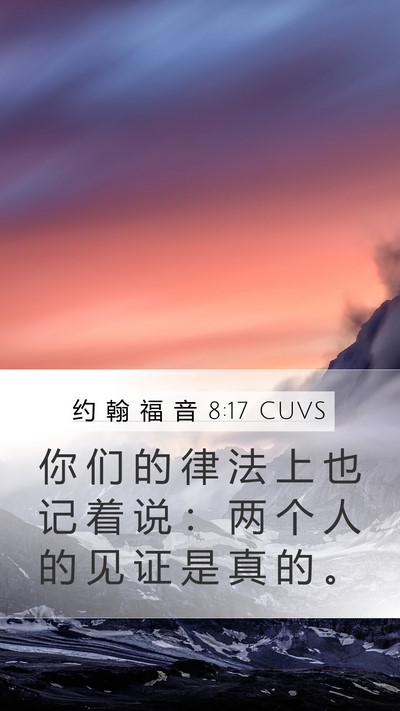 约 翰 福 音 8:17 CUVS Bible Verse Image
