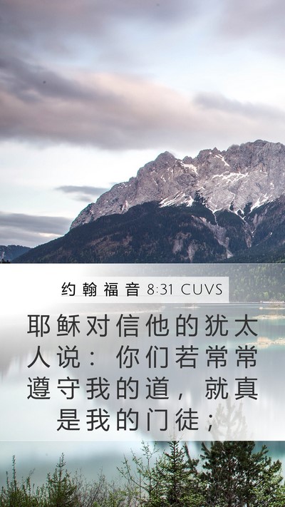 约 翰 福 音 8:31 CUVS Bible Verse Image