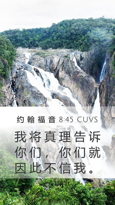 约 翰 福 音 8:45 CUVS Bible Verse Image