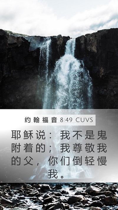 约 翰 福 音 8:49 CUVS Bible Verse Image
