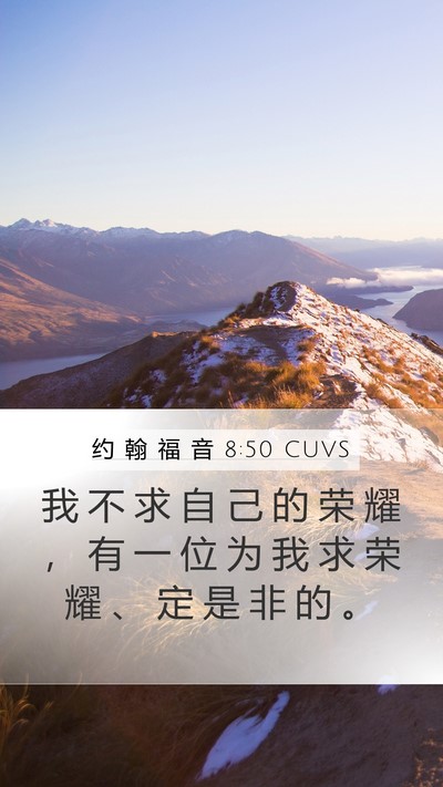 约 翰 福 音 8:50 CUVS Bible Verse Image