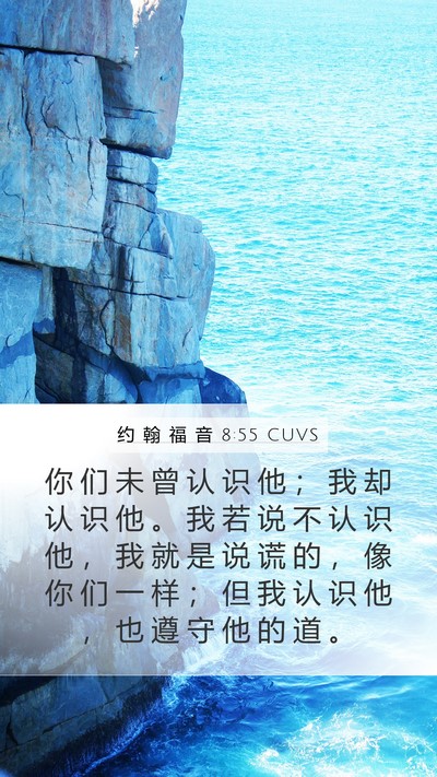 约 翰 福 音 8:55 CUVS Bible Verse Image