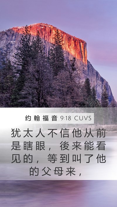 约 翰 福 音 9:18 CUVS Bible Verse Image