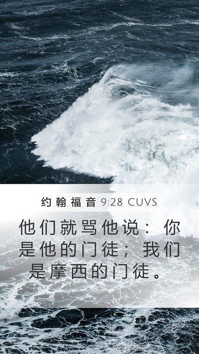 约 翰 福 音 9:28 CUVS Bible Verse Image