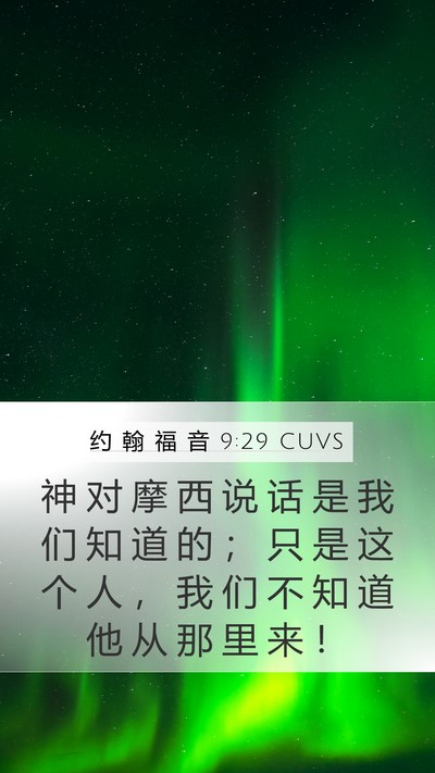 约 翰 福 音 9:29 CUVS Bible Verse Image