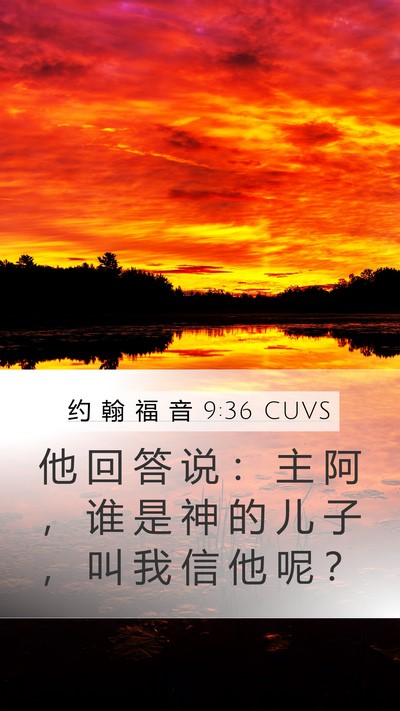 约 翰 福 音 9:36 CUVS Bible Verse Image