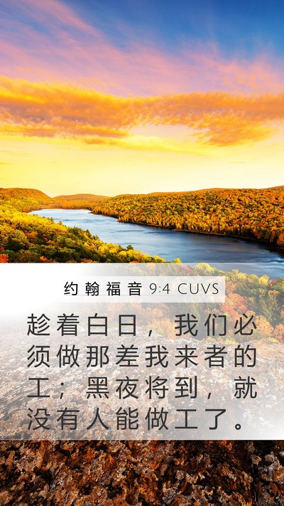 约 翰 福 音 9:4 CUVS Bible Verse Image