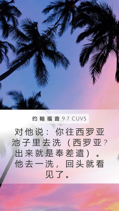 约 翰 福 音 9:7 CUVS Bible Verse Image