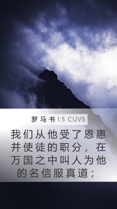 罗 马 书 1:5 CUVS Bible Verse Image