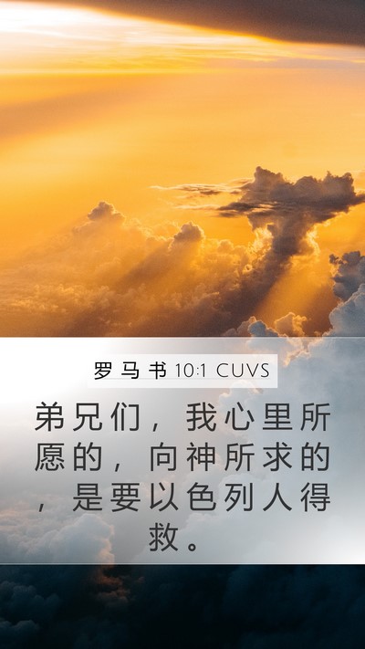 罗 马 书 10:1 CUVS Bible Verse Image