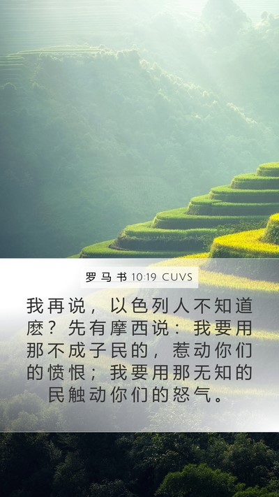 罗 马 书 10:19 CUVS Bible Verse Image
