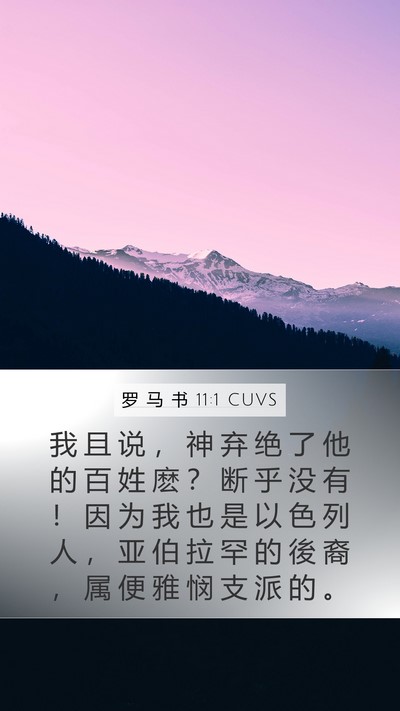 罗 马 书 11:1 CUVS Bible Verse Image