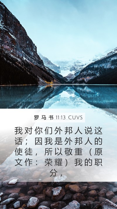 罗 马 书 11:13 CUVS Mobile Phone Wallpaper - 我 对 你 们 外 邦 人 说 这 话 ； 因 - Mobile Bible Verse Wallpaper
