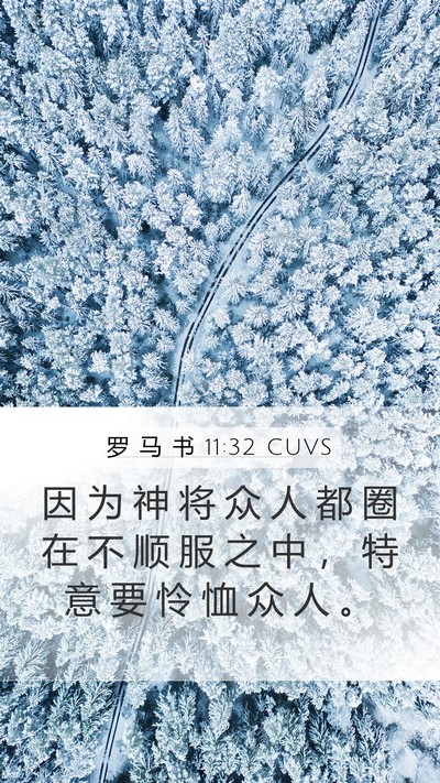 罗 马 书 11:32 CUVS Bible Verse Image