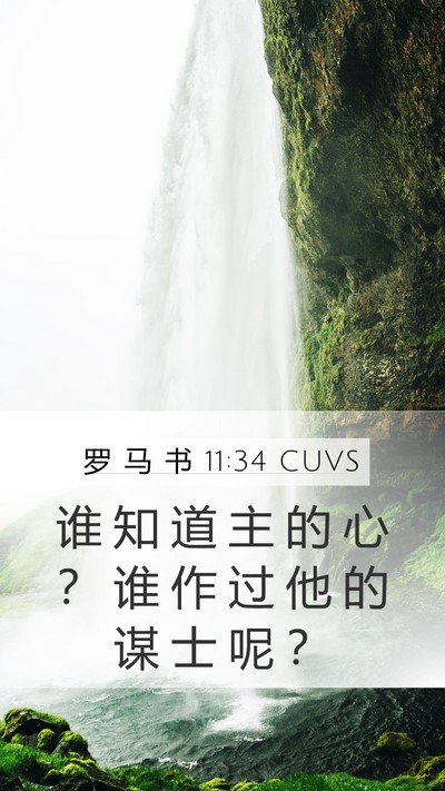 罗 马 书 11:34 CUVS Bible Verse Image
