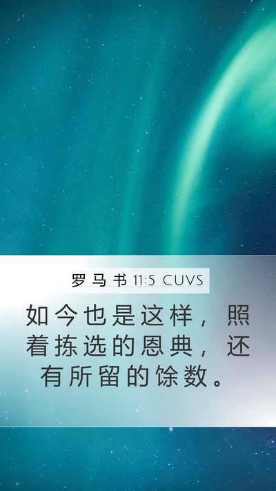 罗 马 书 11:5 CUVS Bible Verse Image