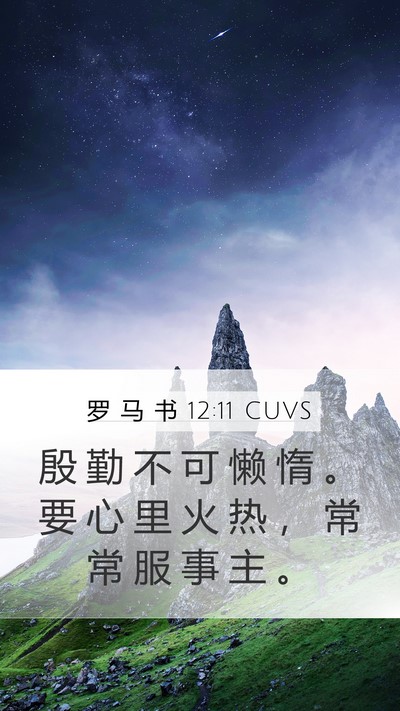 罗 马 书 12:11 CUVS Bible Verse Image