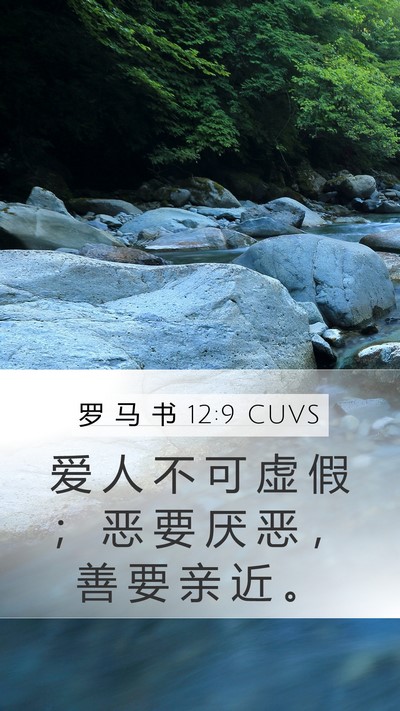 罗 马 书 12:9 CUVS Bible Verse Image
