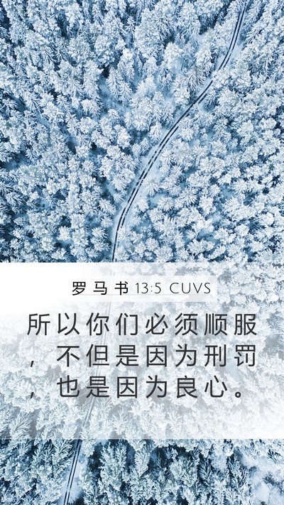 罗 马 书 13:5 CUVS Bible Verse Image