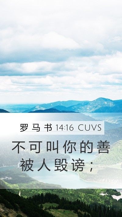 罗 马 书 14:16 CUVS Bible Verse Image
