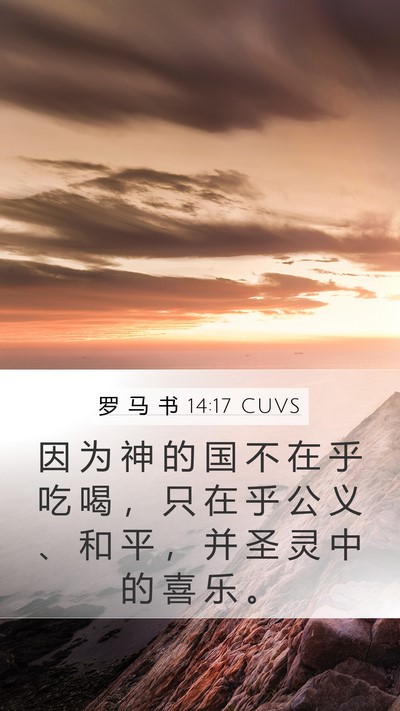 罗 马 书 14:17 CUVS Bible Verse Image
