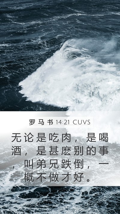 罗 马 书 14:21 CUVS Bible Verse Image