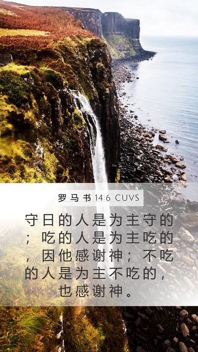 罗 马 书 14:6 CUVS Bible Verse Image