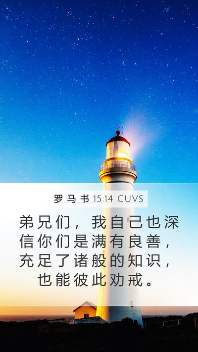 罗 马 书 15:14 CUVS Bible Verse Image