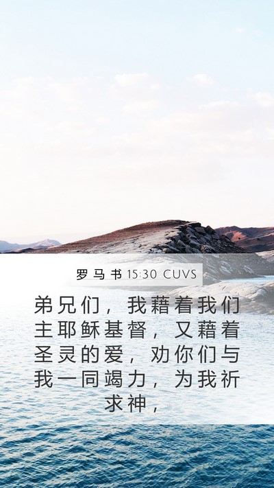 罗 马 书 15:30 CUVS Bible Verse Image