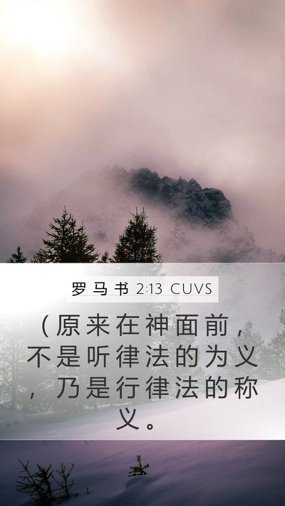 罗 马 书 2:13 CUVS Bible Verse Image