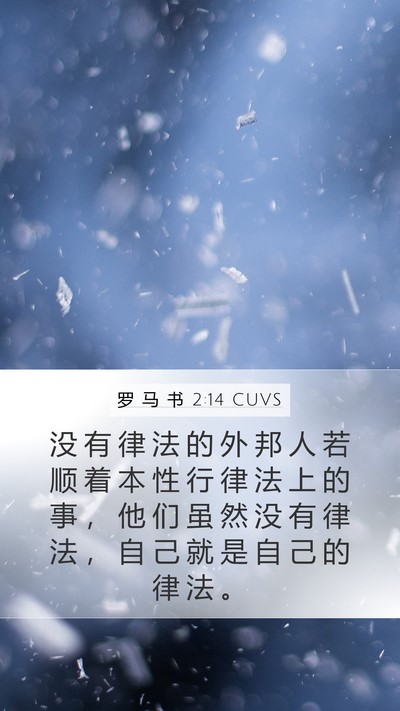 罗 马 书 2:14 CUVS Bible Verse Image