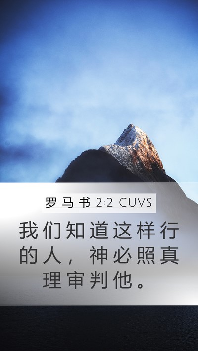 罗 马 书 2:2 CUVS Bible Verse Image