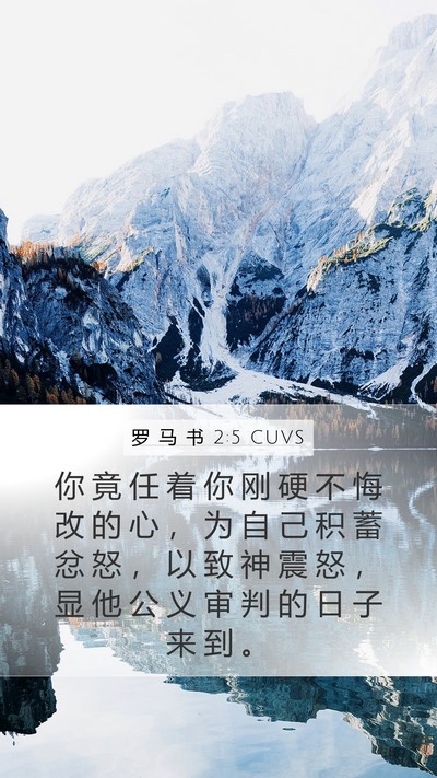罗 马 书 2:5 CUVS Bible Verse Image