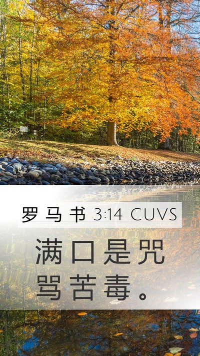 罗 马 书 3:14 CUVS Bible Verse Image