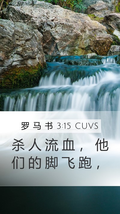 罗 马 书 3:15 CUVS Bible Verse Image