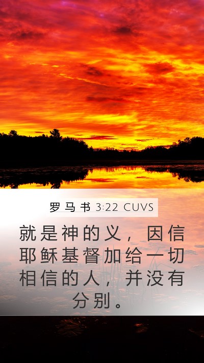 罗 马 书 3:22 CUVS Bible Verse Image