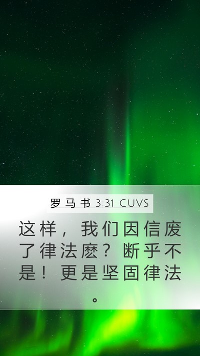 罗 马 书 3:31 CUVS Bible Verse Image