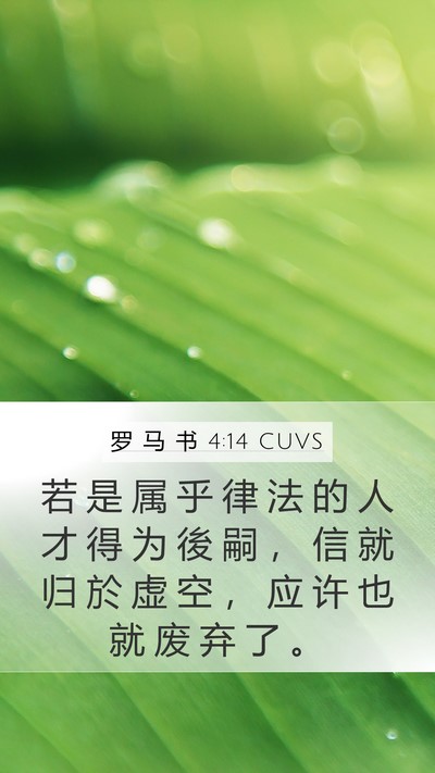 罗 马 书 4:14 CUVS Bible Verse Image