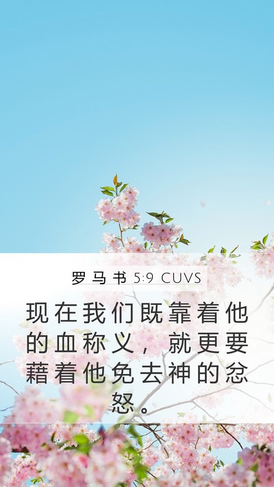 罗 马 书 5:9 CUVS Bible Verse Image