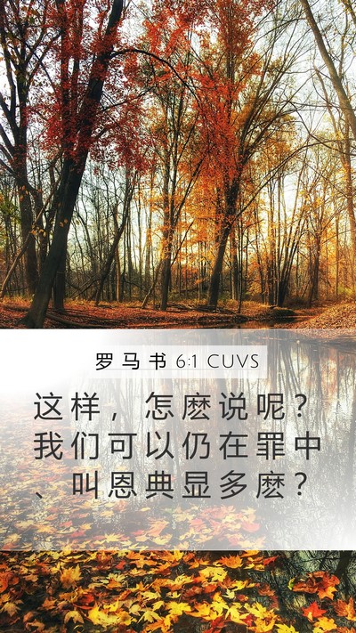 罗 马 书 6:1 CUVS Bible Verse Image