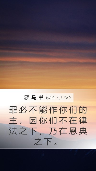 罗 马 书 6:14 CUVS Bible Verse Image