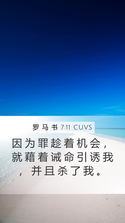 罗 马 书 7:11 CUVS Bible Verse Image