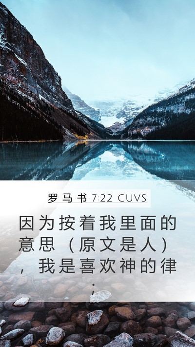 罗 马 书 7:22 CUVS Bible Verse Image
