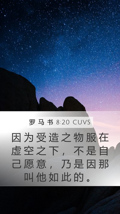 罗 马 书 8:20 CUVS Bible Verse Image