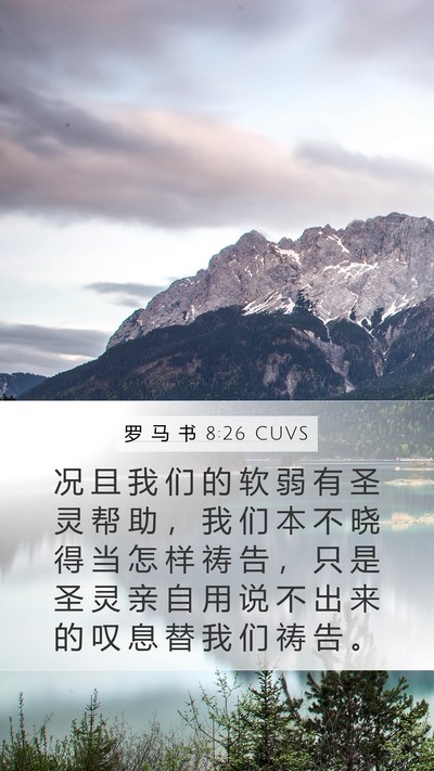 罗 马 书 8:26 CUVS Bible Verse Image