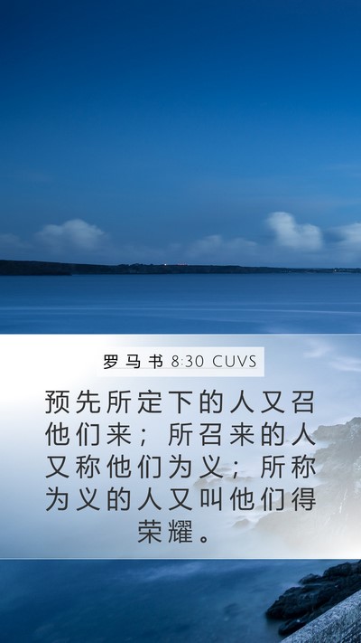 罗 马 书 8:30 CUVS Bible Verse Image