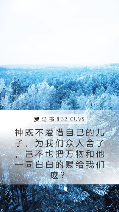 罗 马 书 8:32 CUVS Bible Verse Image